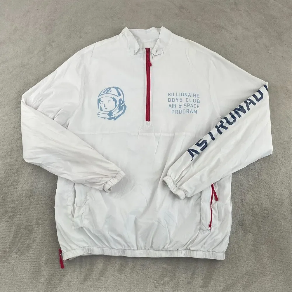 Billionaire Boys Club Men Blast Jacket‎ Men Large White Pullover Zip Pockets